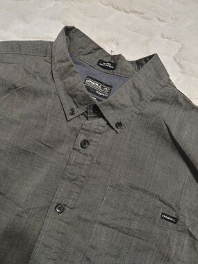 O'Neill Men's Classic Fit Surf Dark Gray Button-Down Casual Shirt